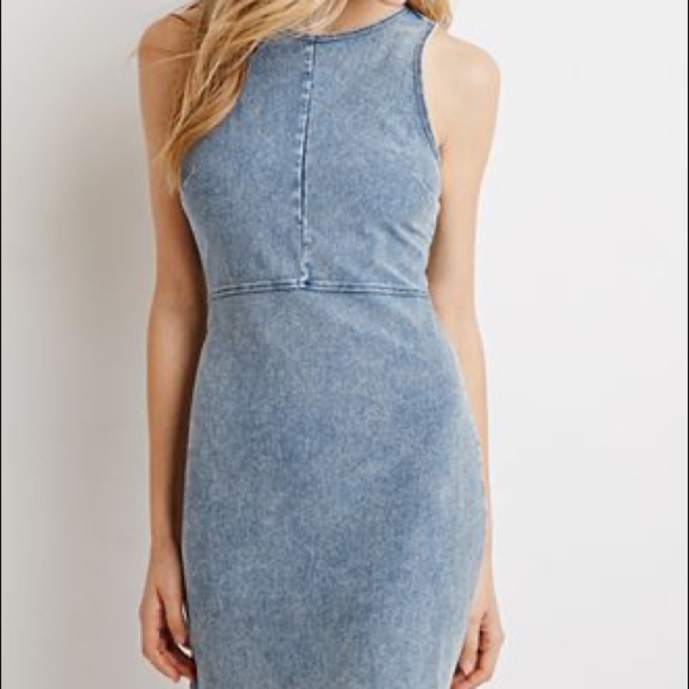 Forever 21 stretchy denim dress